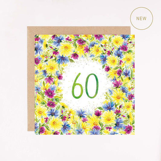 Age 60 Foil Greetings Card