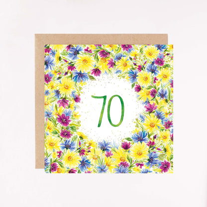 Age 70 Foil Greetings Card