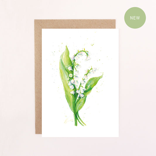 Lily of the Valley Greetings Card