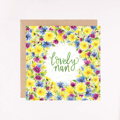 Lovely Nan Foil Greetings Card
