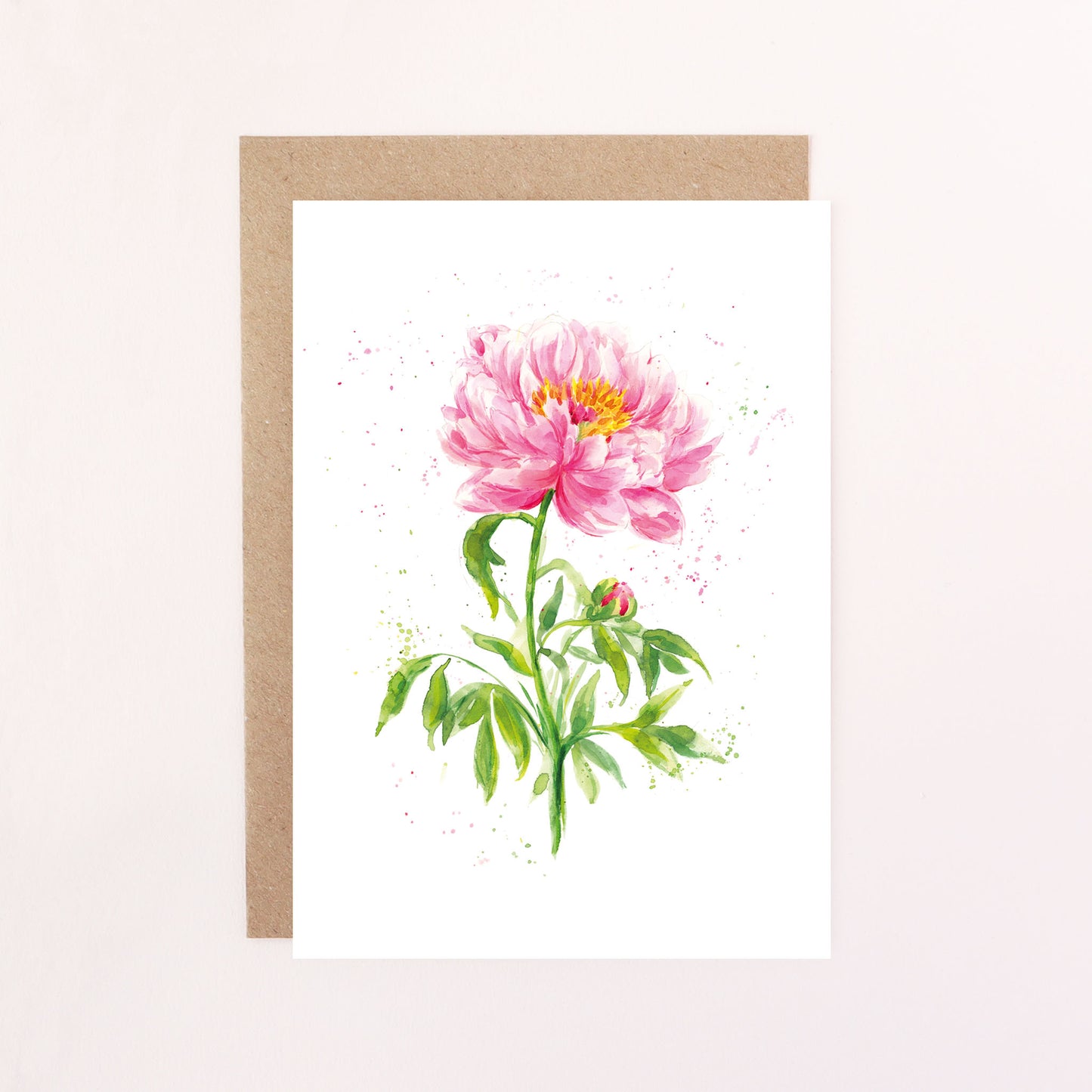 Peony Greetings Card