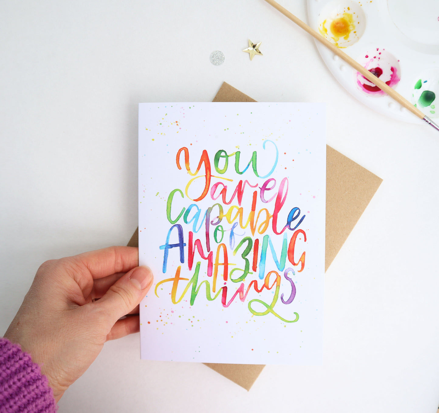 Quote Greetings Card, In Hand