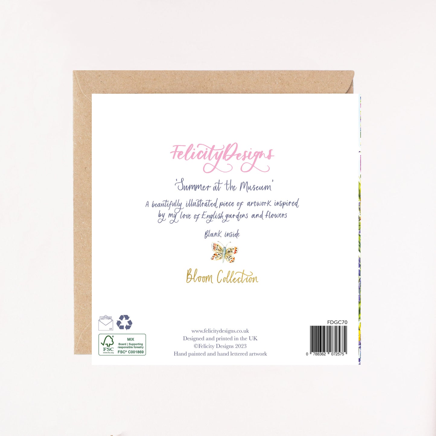 Summer At The Museum Foil Greetings Card