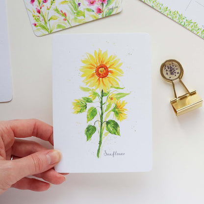 Sunflower Floral Postcard