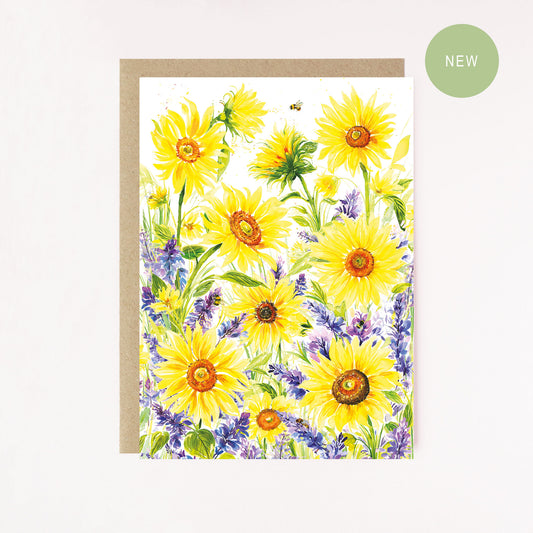 Sunflowers In Bloom Greetings Card