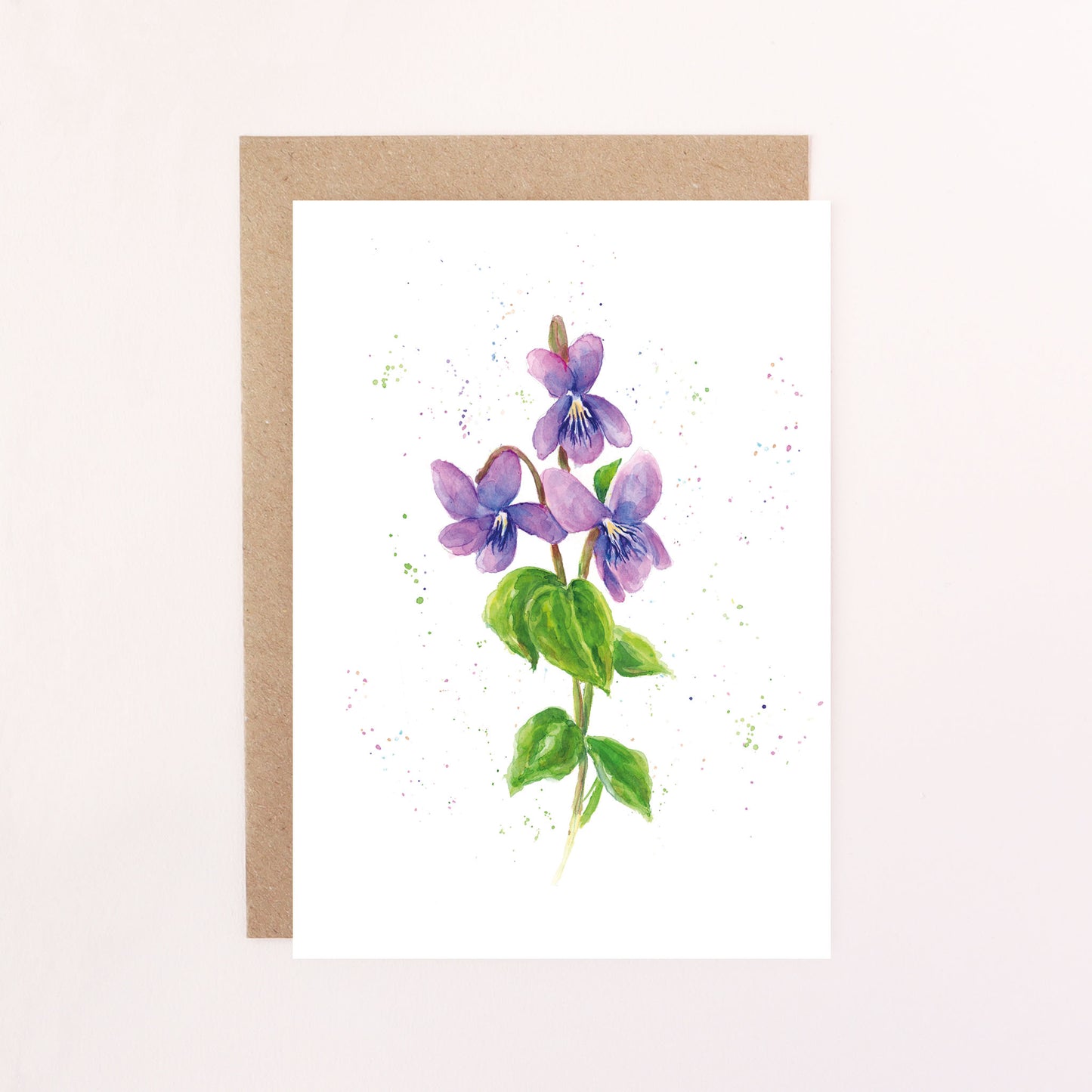 Violet Greetings Card